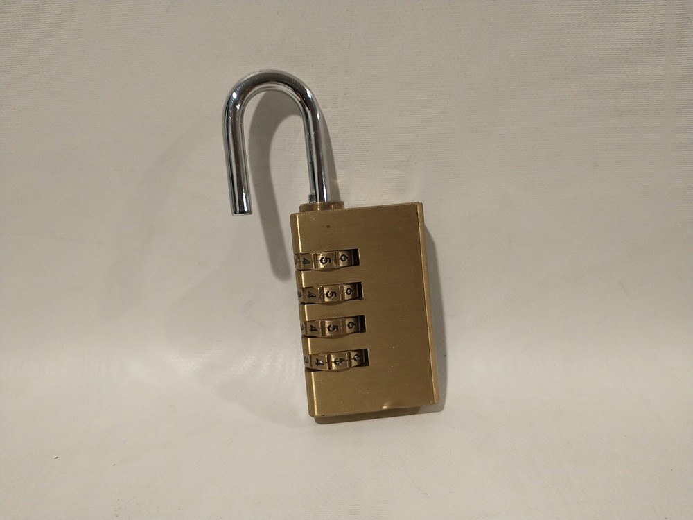 BRINKS 30mm 4-Dial Combination Weather-Resistant SOLID BRASS Security PADLOCK
