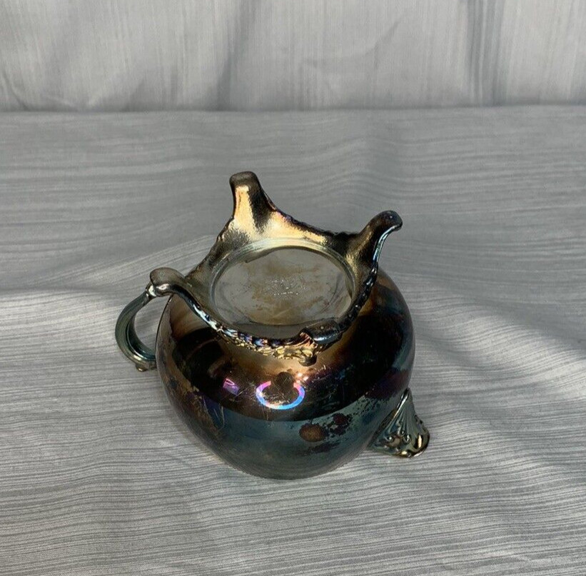 ONEIDA Silver Plated, Footed Creamer, Victorian Style