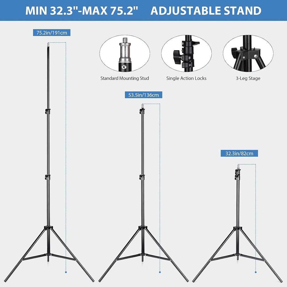 Continuous Photo Lighting Softbox 30x30in 2 Bulbs