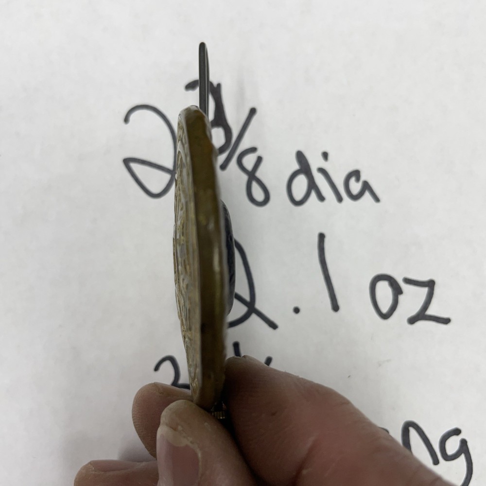 Antique Pillar & Scroll OG Medallion Pendulum Bob