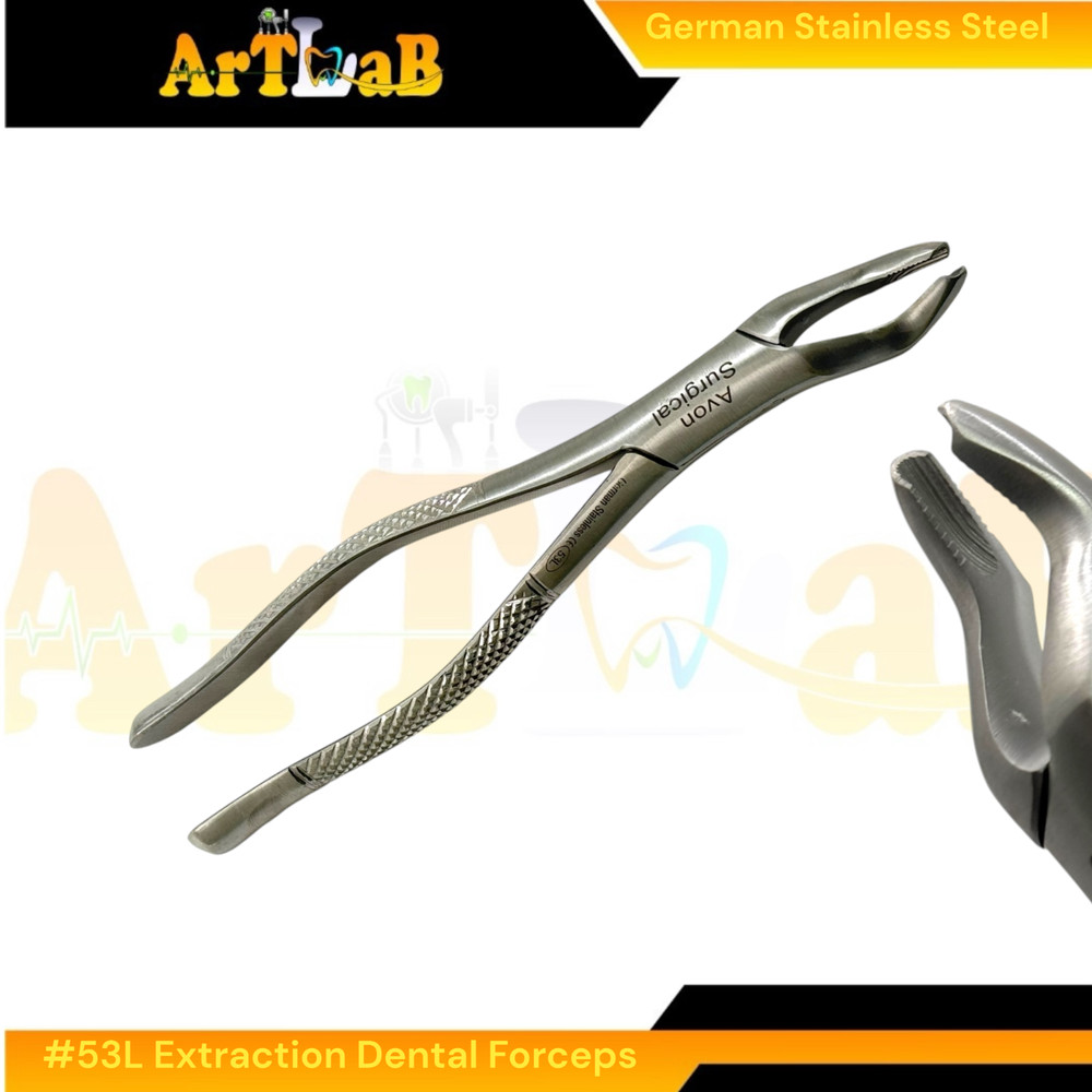 2PK - Molar Extraction Forceps #53L & 53R - Upper Left & Right - Serrated