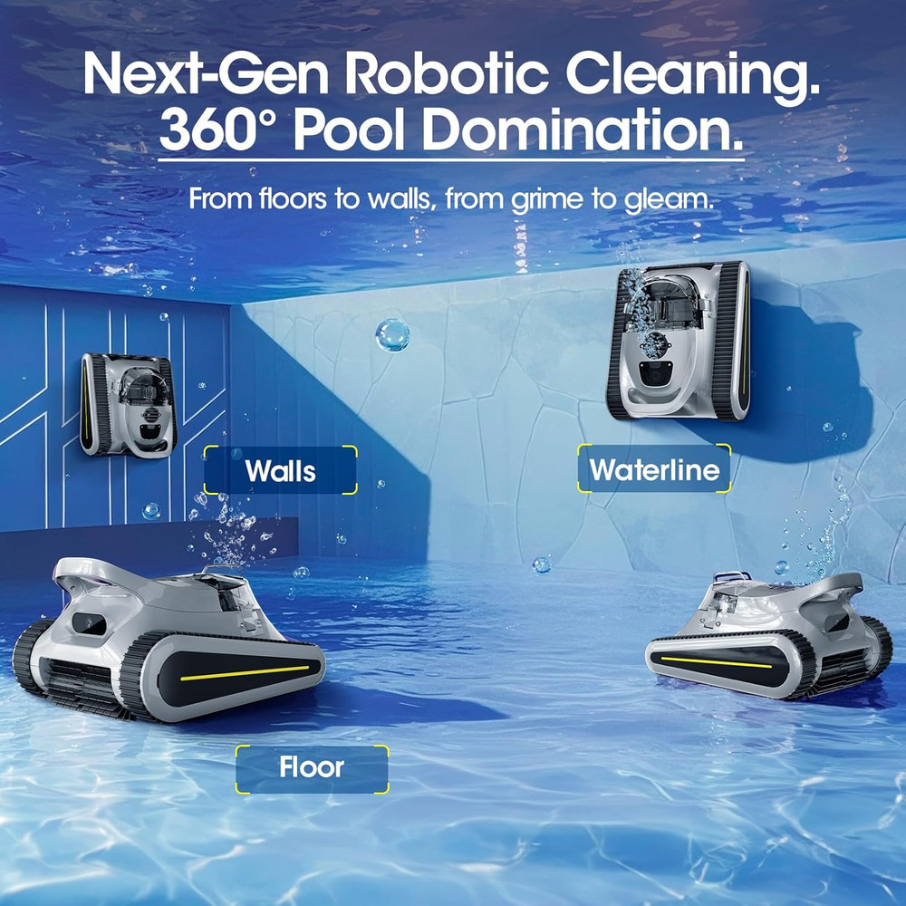 2026 Automatic Pool Cleaner Wall Climbing for InGround Pools Scrubbing Brushes