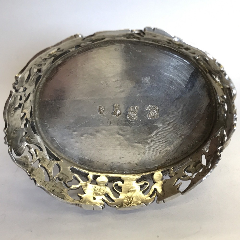 Fine Antique Solid Silver Salt Novelty Blacksmith Barrel Wolf & Knoll 1904 Hanau