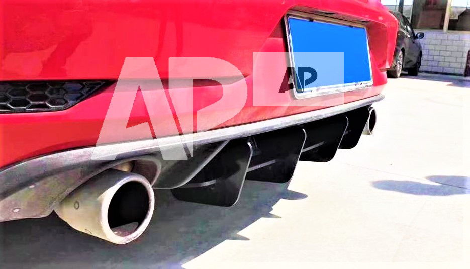 VW Golf GTI MK7.5 Rear Blade Fin Diffuser & Side Splitters Spoiler Body Kit