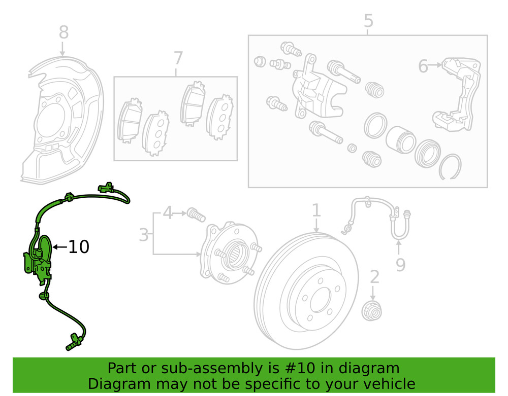 2020-2025 Toyota Corolla ABS Wheel Speed Sensor Driver Side Left OEM