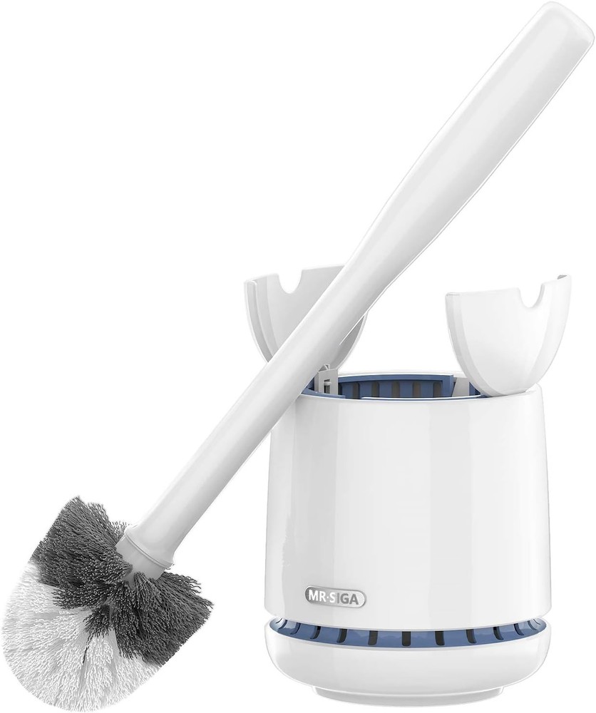 Toilet Bowl Brush and Holder, Premium Quality, with Solid Handle