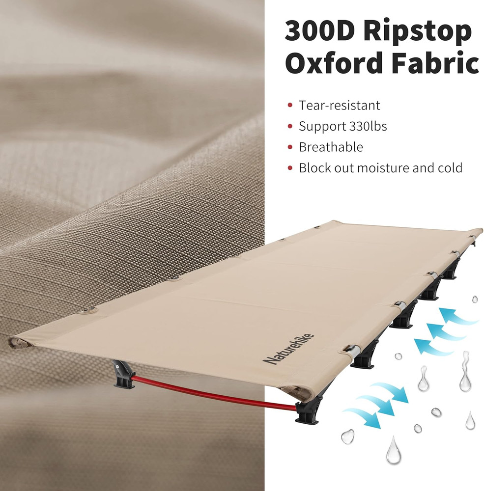 Greenwild Ultralight Camping Cot - Easy 60-Second Setup, Supports 330lbs