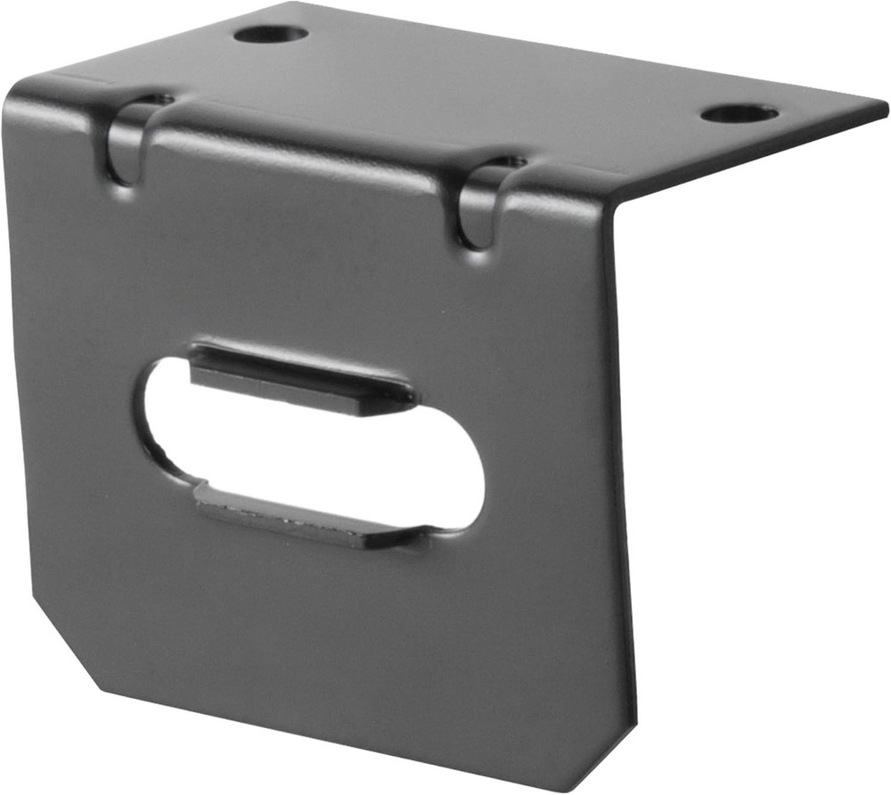 Secure 4-Way Flat Connector Mounting Bracket - Easy Install, Gloss Black Finish