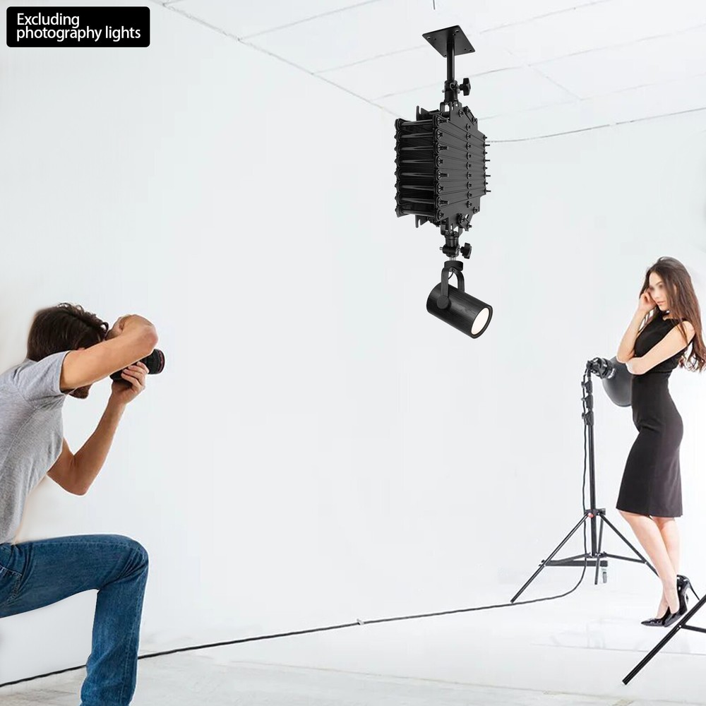 Light Wall Mounted Ceiling Rail with Adjustable Height for Studio Photography