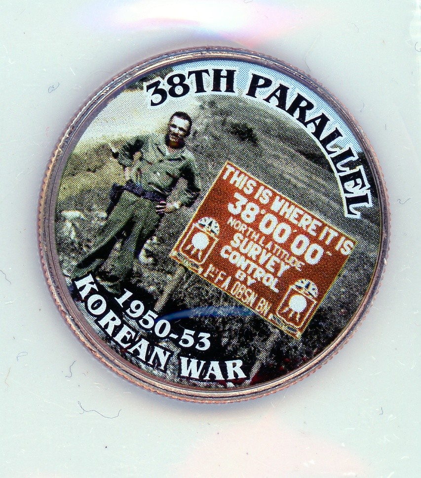 2017 Kennedy Half Dollar painted Obverse 38th Parallel Korean War MINT