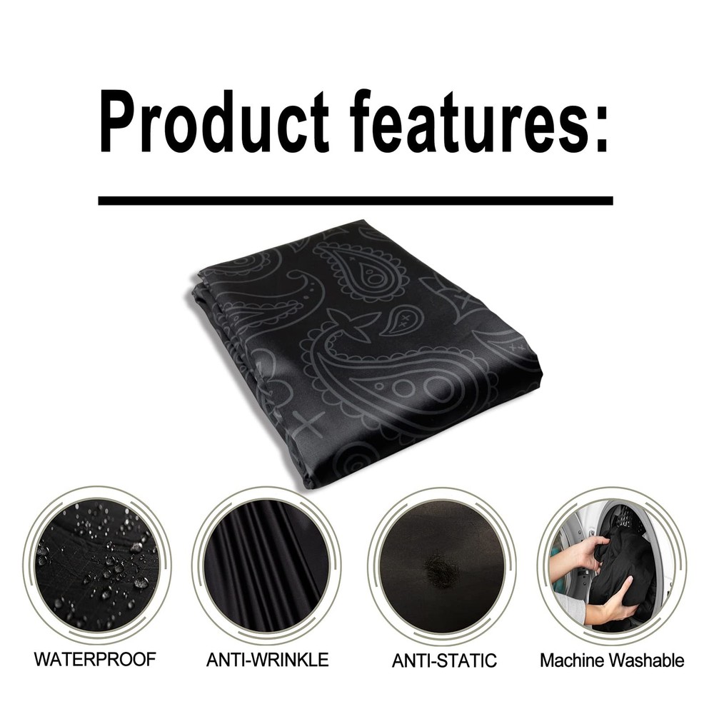 Barber Cape for Men, Haircut with Snaps, Professional Black Pattern