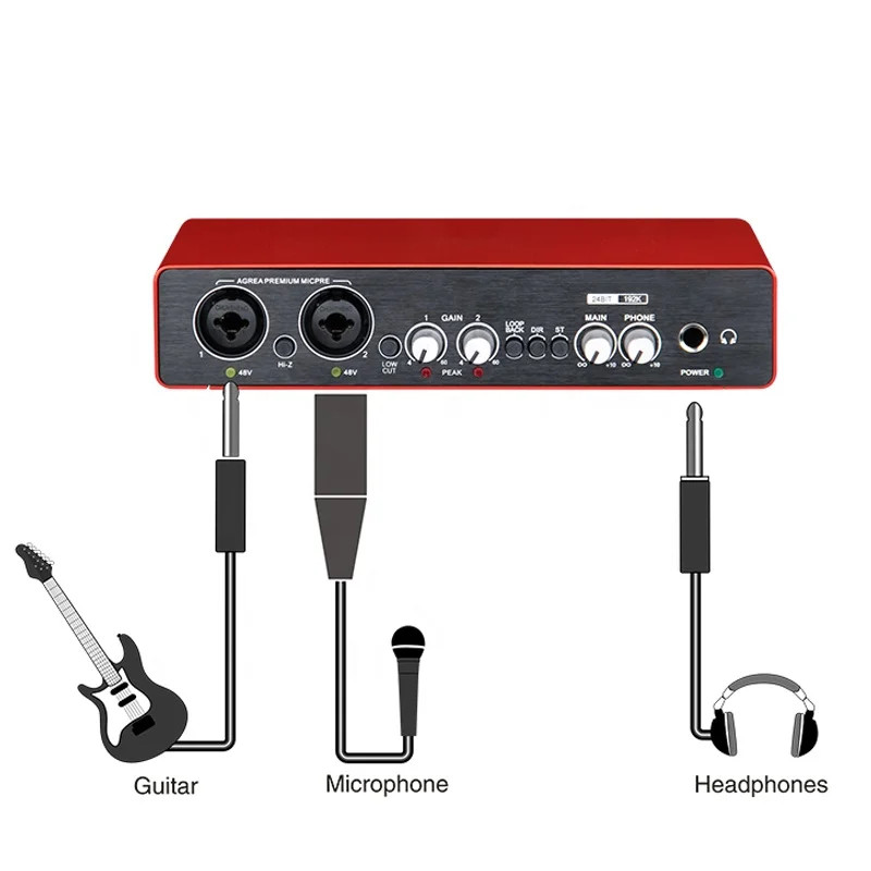 Professional Studio Recording USB Audio Interface with Creative Preamplifier