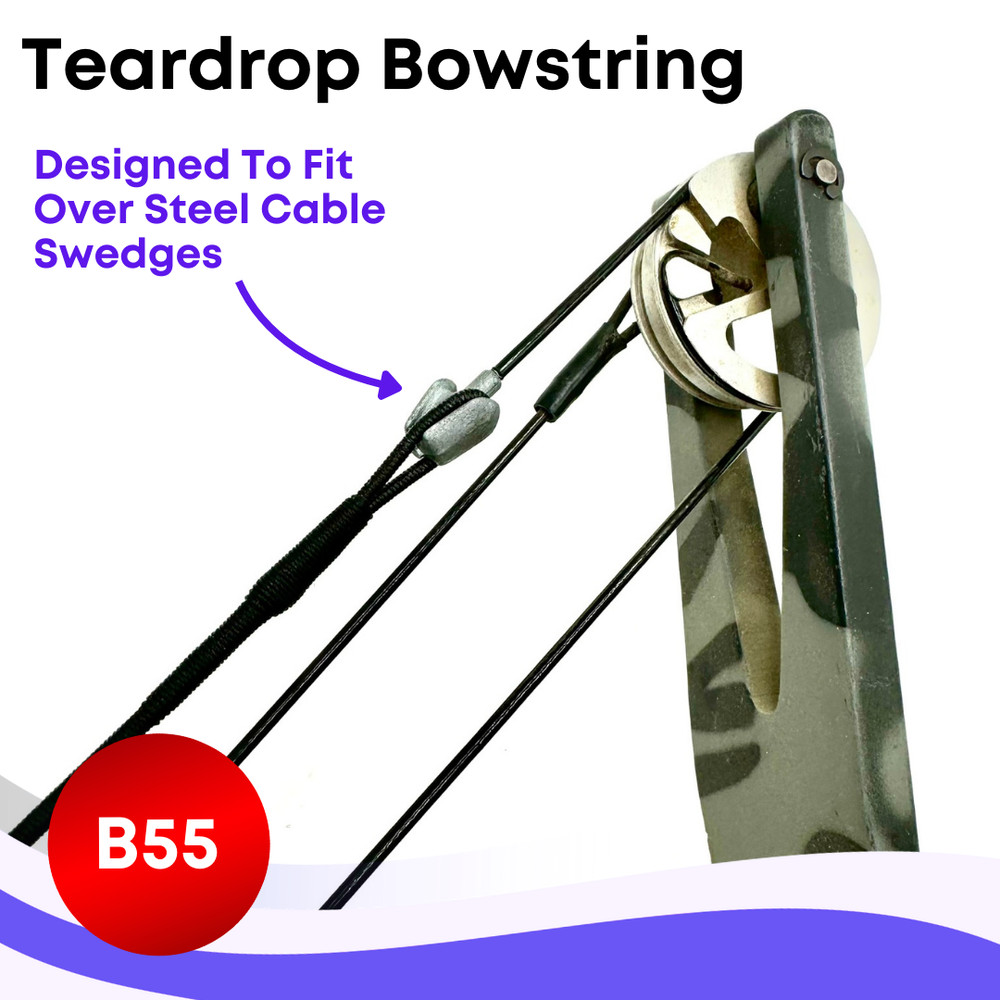 Tear Drop Compound Bowstring - B55 (Dacron) - Teardrop Bowstrings