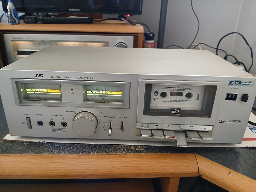 JVC KD-A11 Stereo Cassette Deck - Blown Left Channel READ