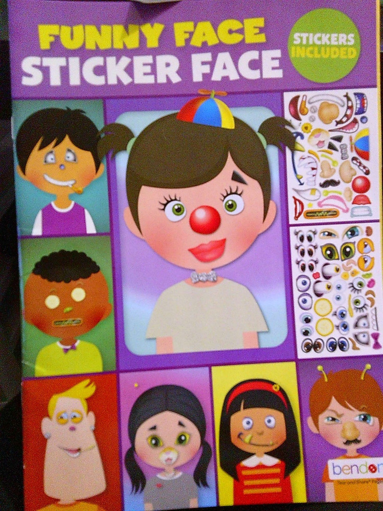 NEW FUNNY FACE create a face sticker & activity book