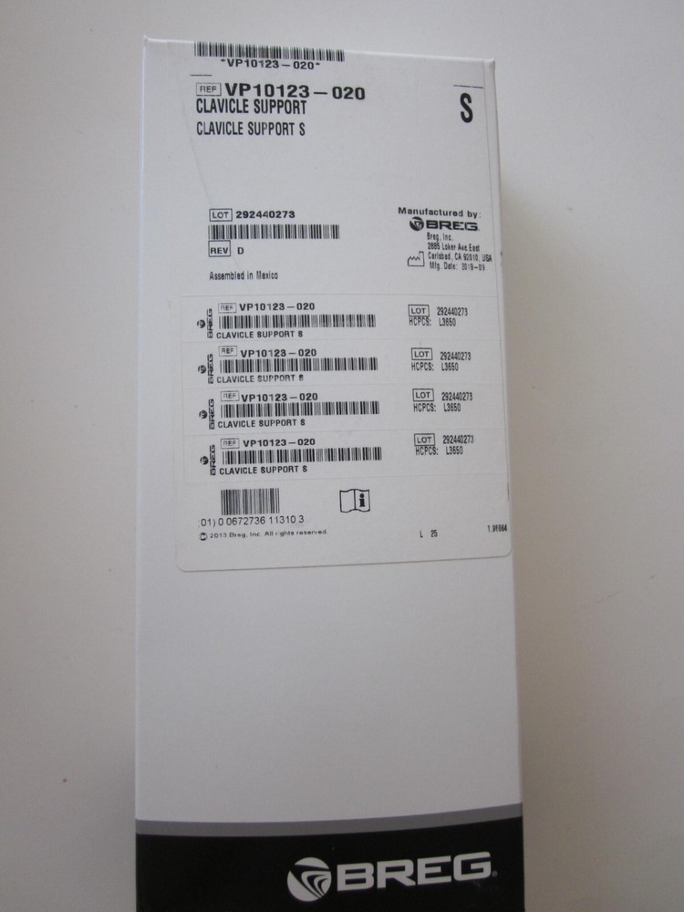 Breg VP 10123 Adjustable Clavicle Posture Support Brace Size S