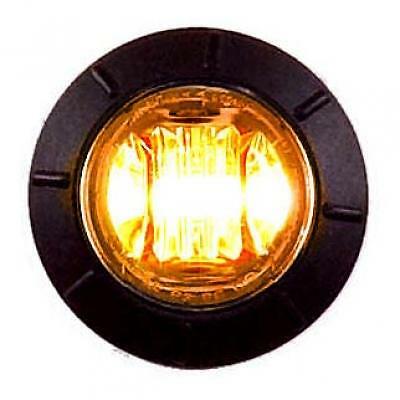10 Maxxima 3/4" Amber 3 LED Penny Marker Clearance Lights M09300Y w/ 10 bezels