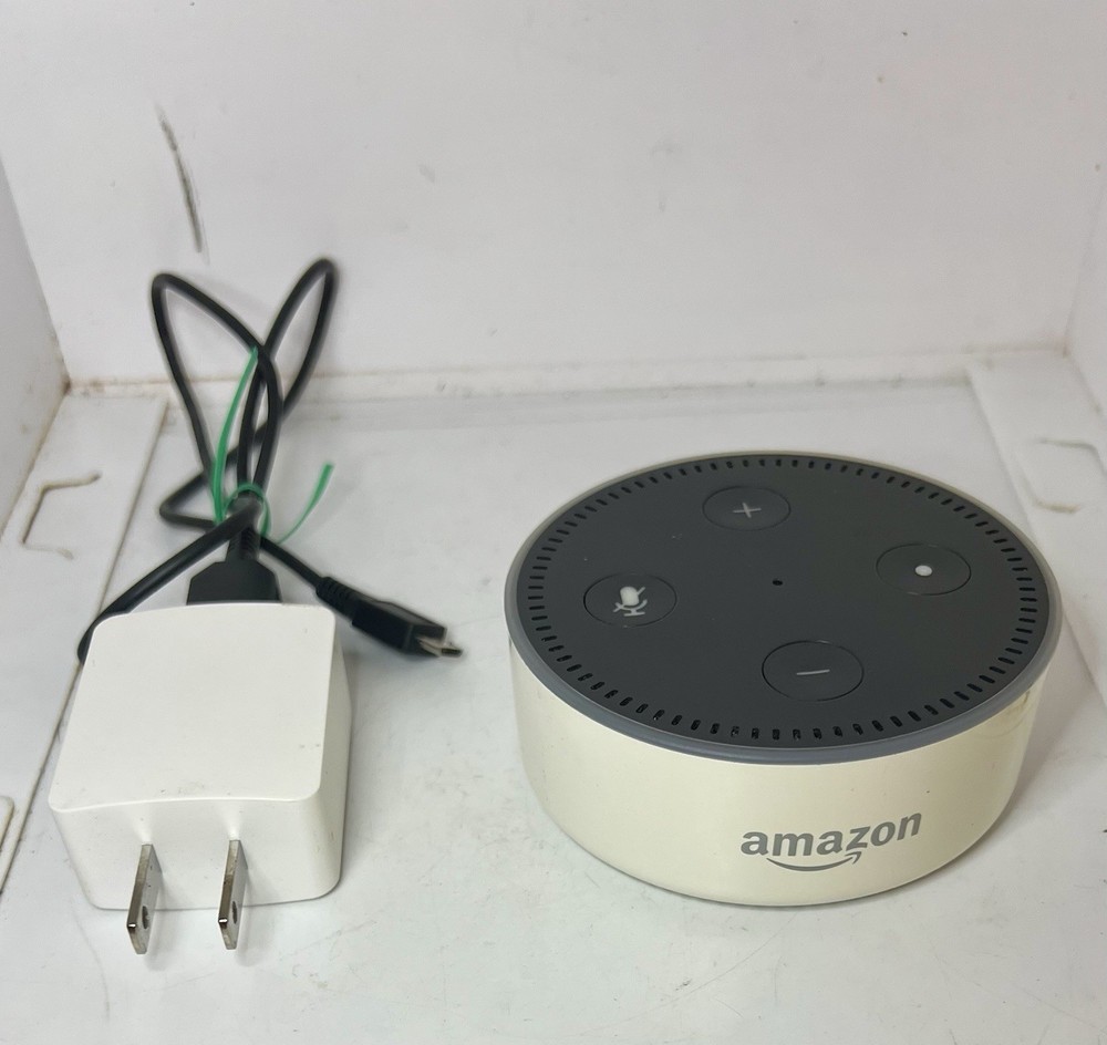 Amazon Echo Dot (2nd Generation) Smart Speaker -White With Power Cord!