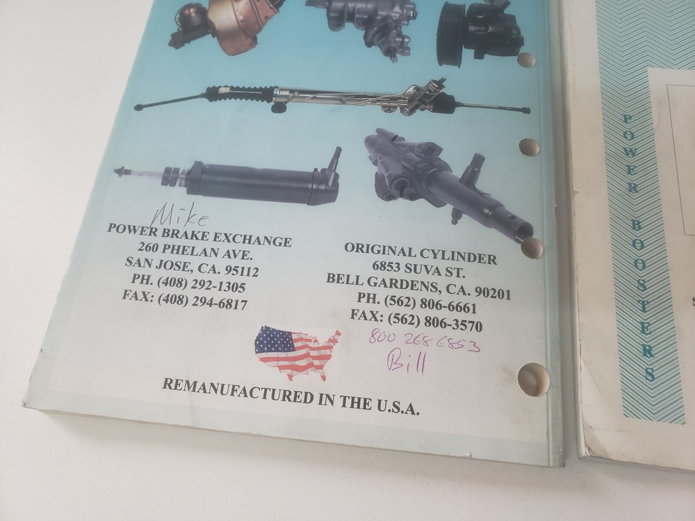 LOT Power Brake Exchange Catalogs Steering