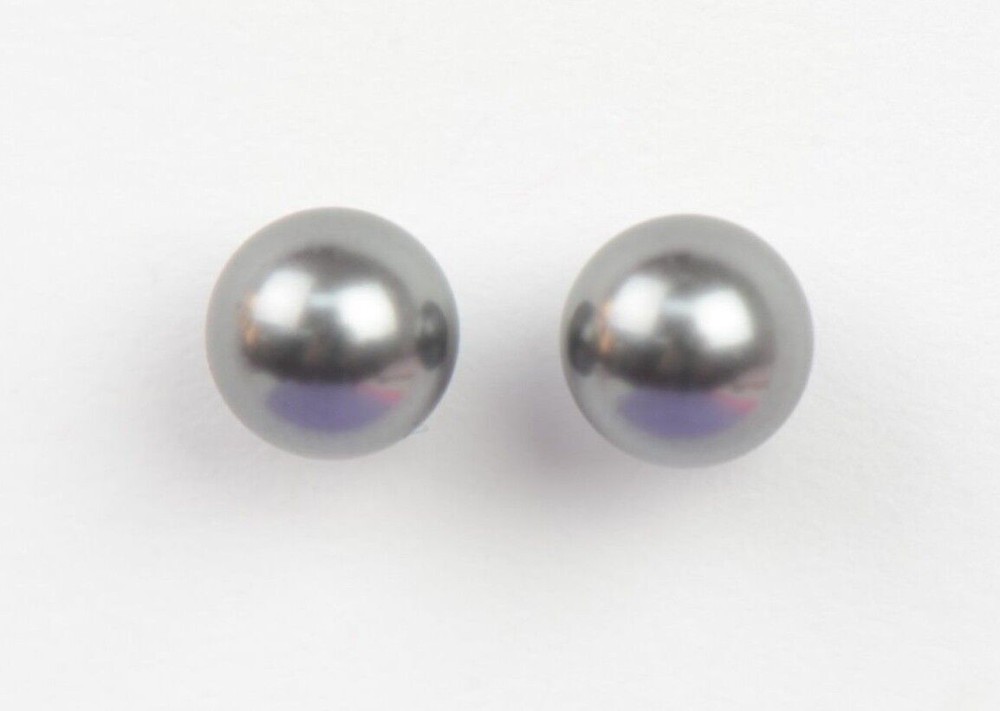 925 Solid Sterling Silver Beautiful Classic Pearls Stud Earrings