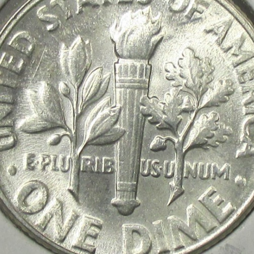 1948 Roosevelt Silver Dime Error Coin - DDO
