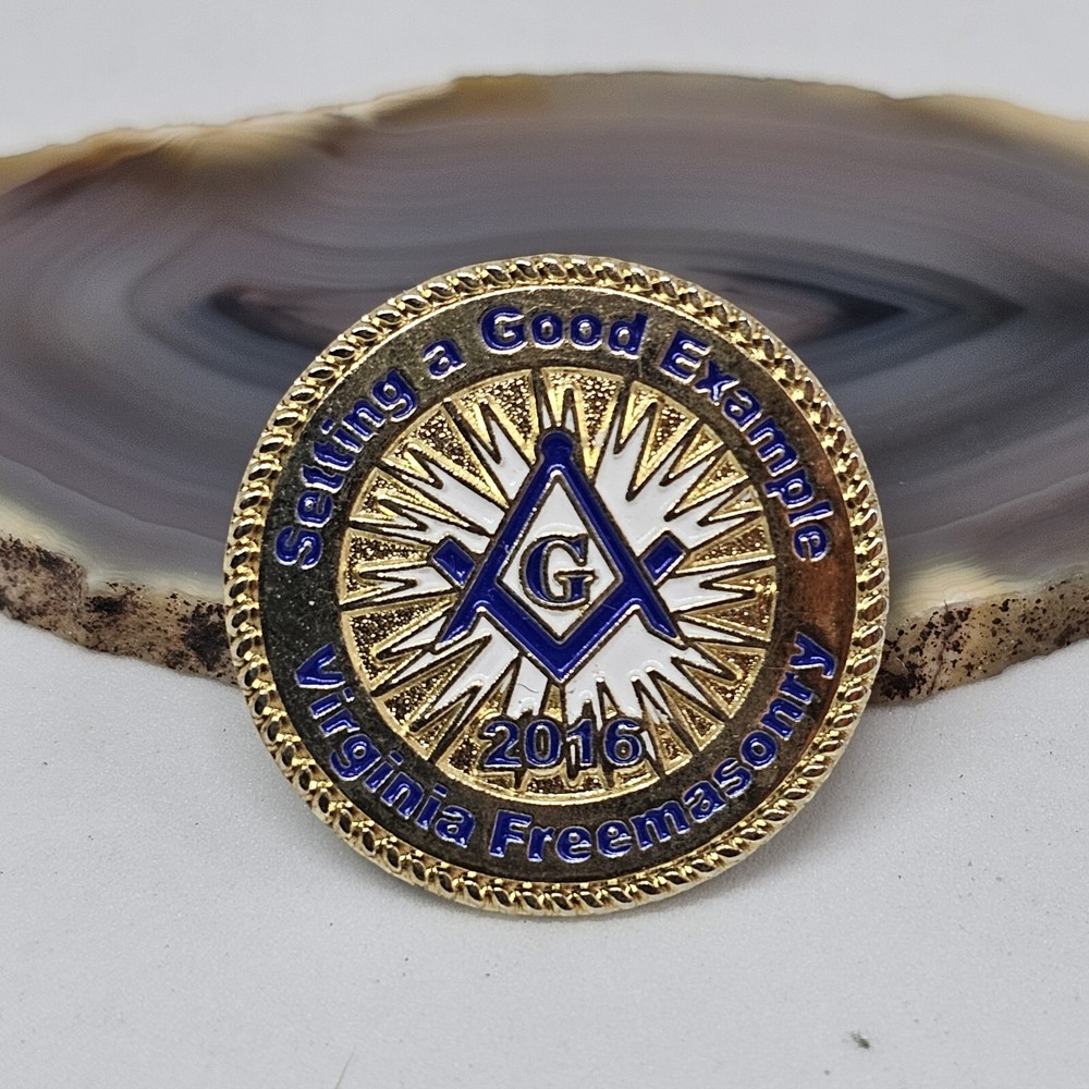 Virginia Freemasonry "Setting a Good Example" James Litten Lapel Pin 2016