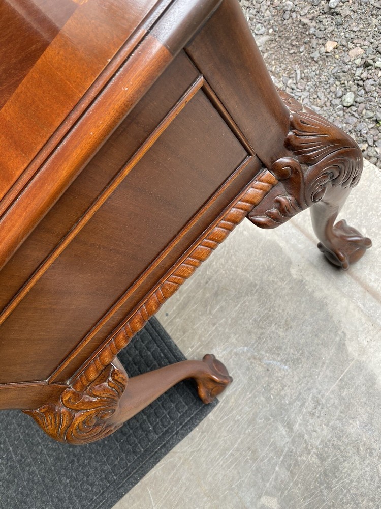 LINK TAYLOR BANDED HEIRLOOM SOLID MAHOGANY CONSOLE TABLE SIDEBOARD