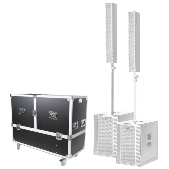 RCF Evox 12 (White) Package | Dual System with Flight Case