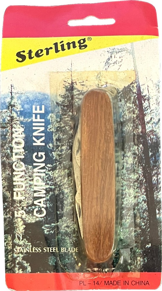 Sterling Multi-Function Camp Knife, 5 Functions, Army Camping Swiss Style