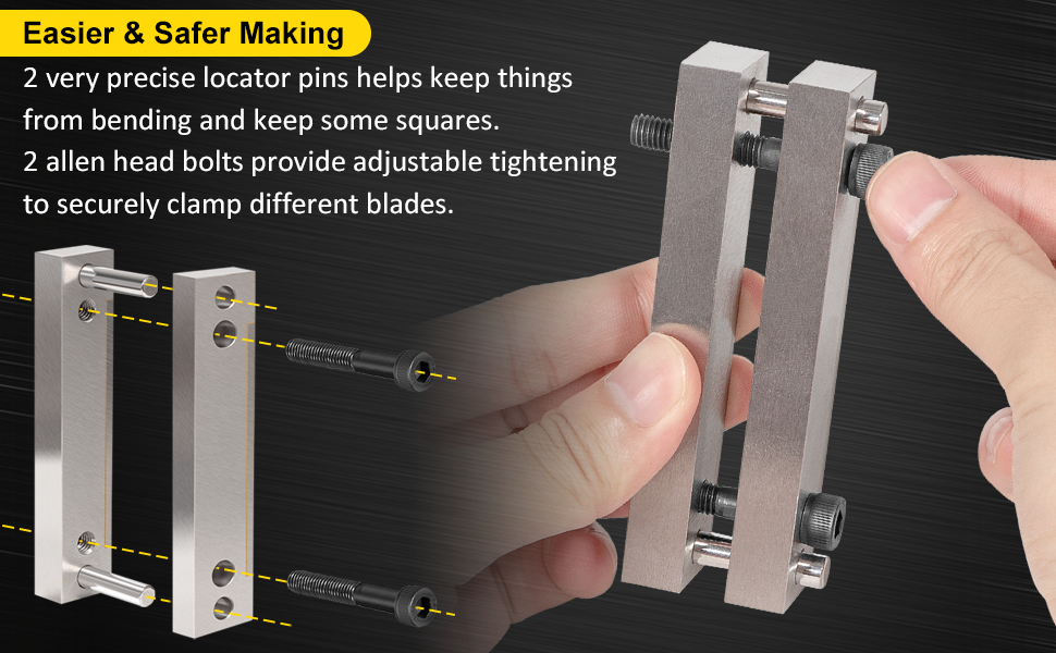 Hardened File Guide With Carbide Surface For Bladesmiths Knife Making Tool