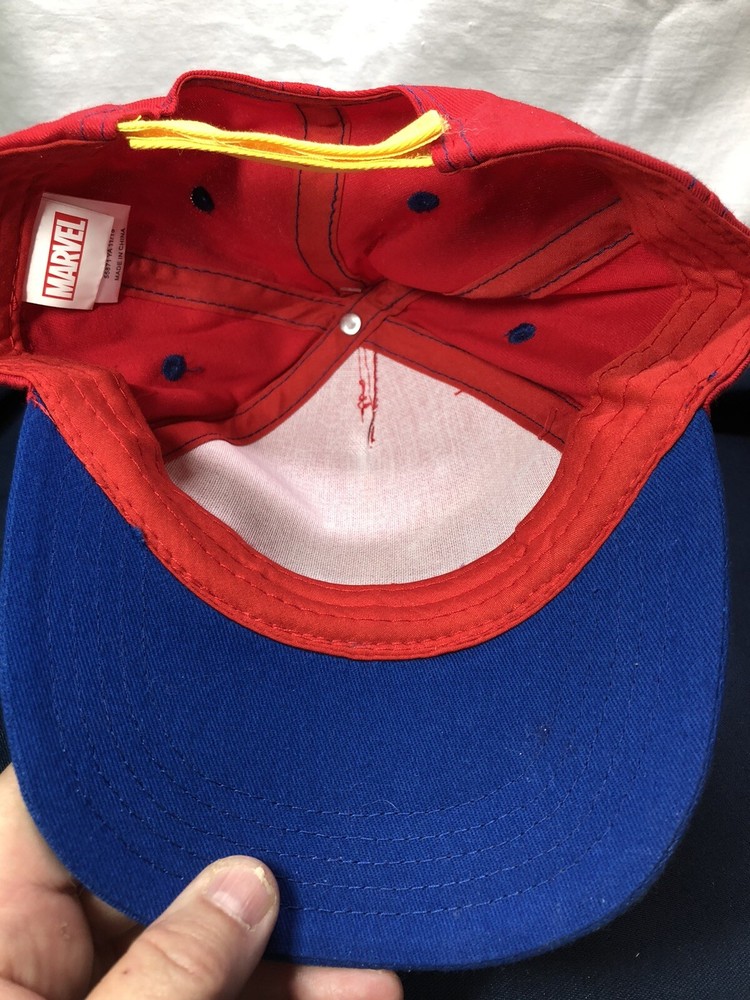 Marvel Comics Red Strapback Captain Marvel Baseball Cap OSFM