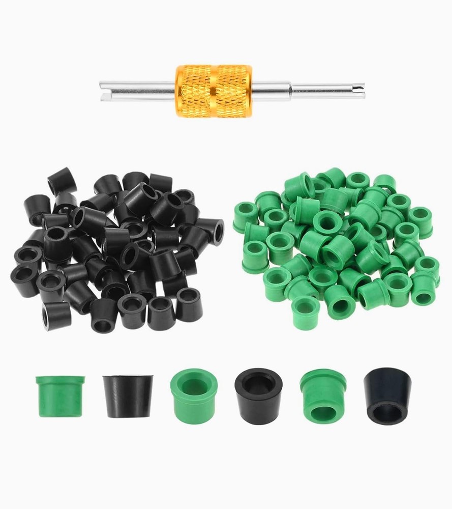 Mtsooning 100 PCS HVAC 1/4" Quick Coupler Charging Gaskets, O-Ring Rubber Seals