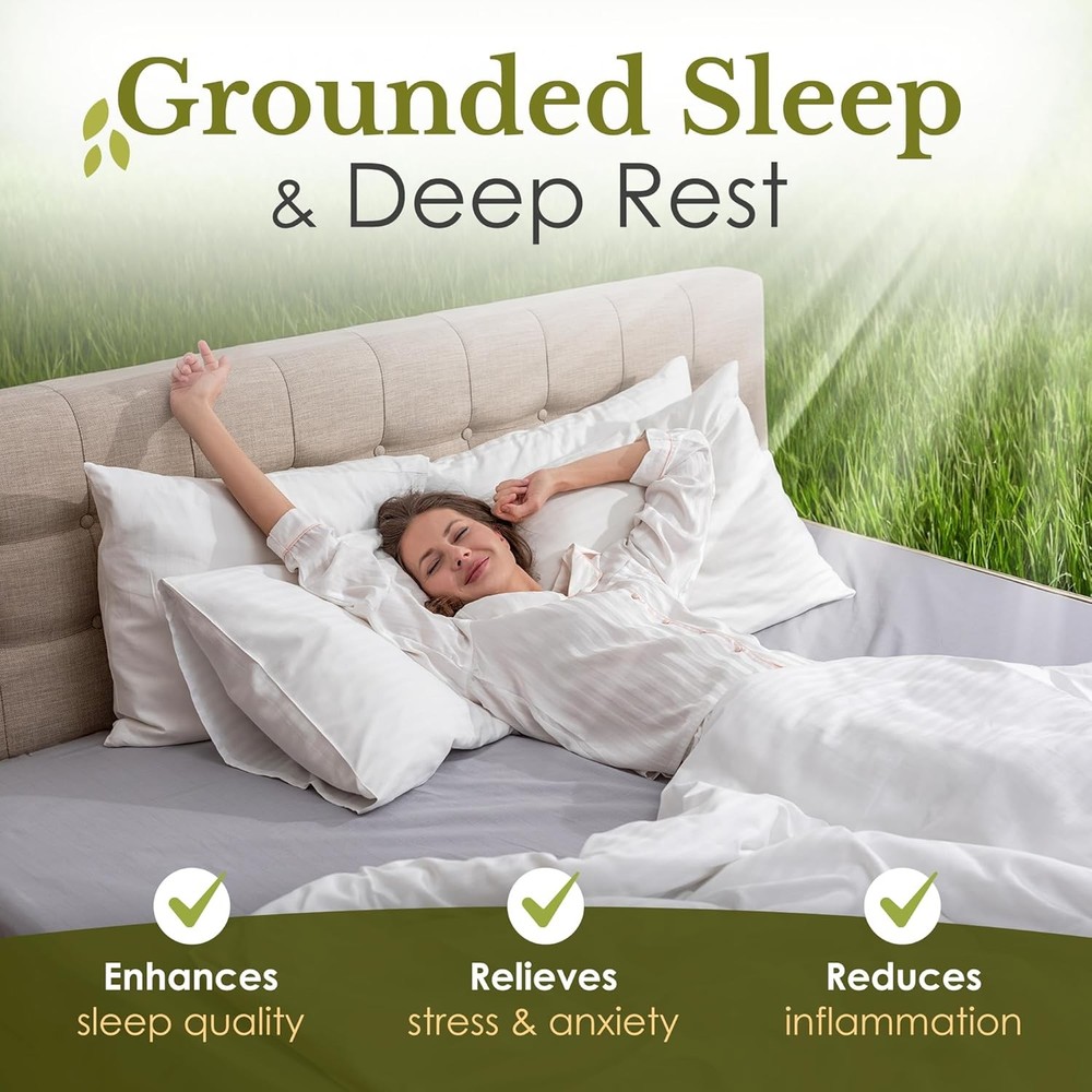 Grounding Sheets Full Size - Grey Earthing Sheets for Natural Sleep Enhancer - 9