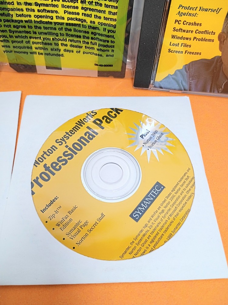 ☣️ Symantec Norton Utilities Version 2.0 SystemWorks PRO CD Software PC Tools