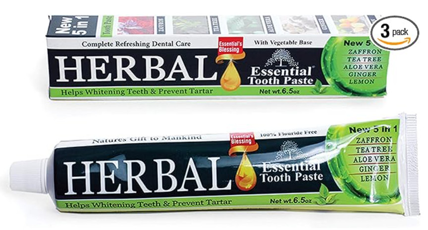 Herbal Essential Toothpaste (Pack of 3) - 6.5 oz each
