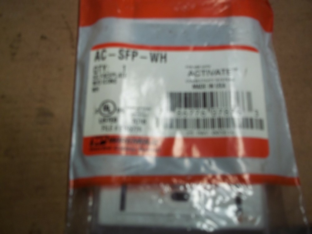 WIREMOLD  SINGLE GANG  AC-SFP-WH   WHITE