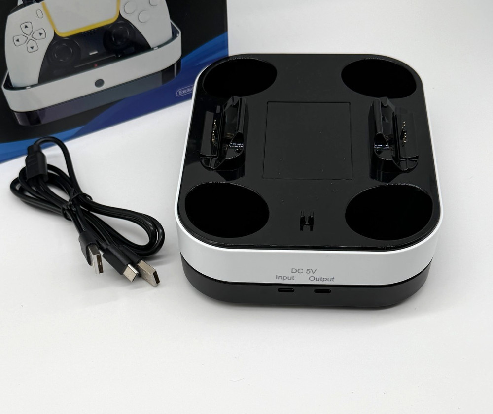PS5 Dual Controller Charging Dock RGB Base Station USB C Open Box Tested