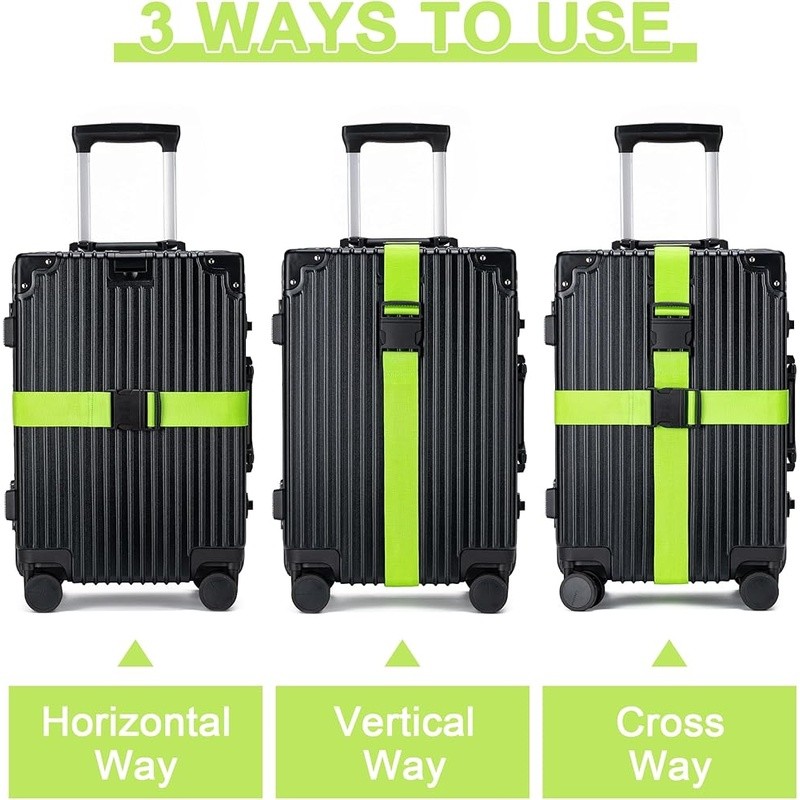 Durable Luggage Straps Adjustable Travel Essentials Secure Baggage 4 Pack New