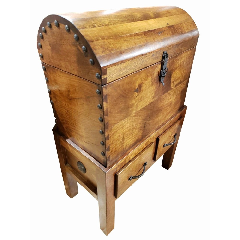 Trunk Table Old West Mesquite Wood Rustic Spanish Style Cabinet