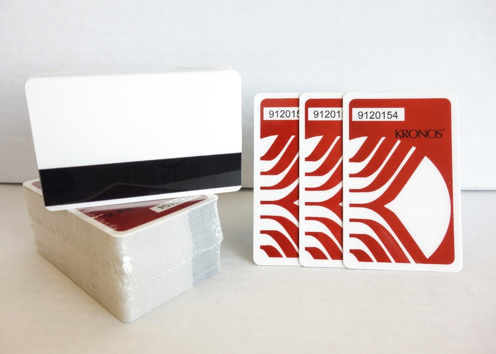 Kronos Employee Bar Code Cards, with Black Security Cover