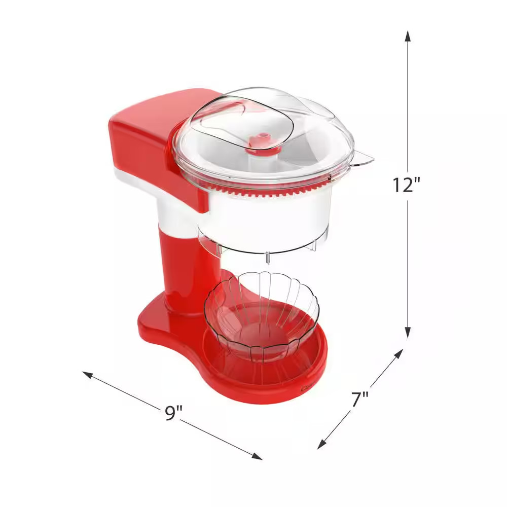 32 Oz. Red Countertop Shaved Ice Snow Cone Machine
