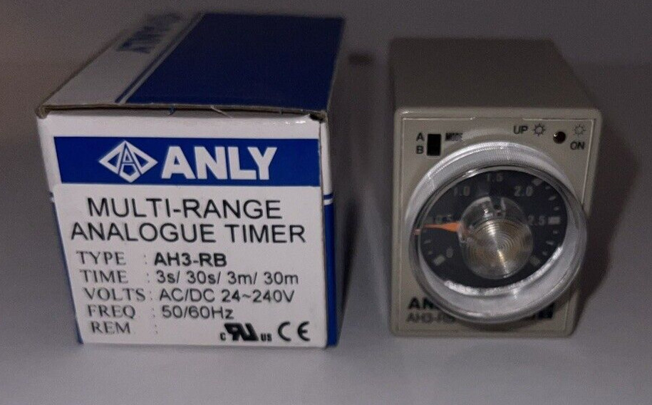 ANLY AH3-RB MULTI-RANGE ANALOGUE TIMER 3s/30s/3m/30m