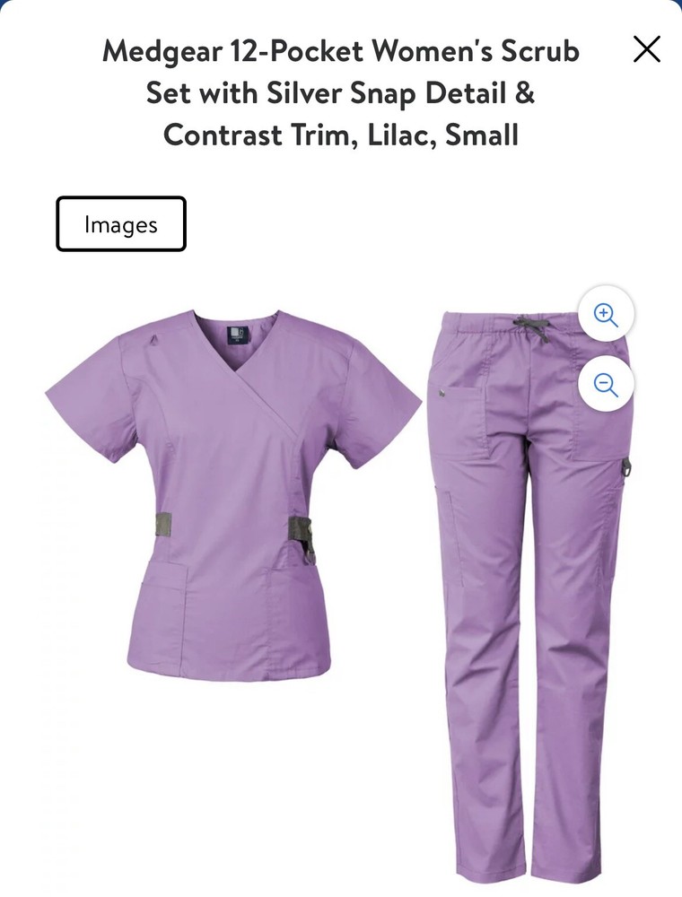 womens scrub set size small
