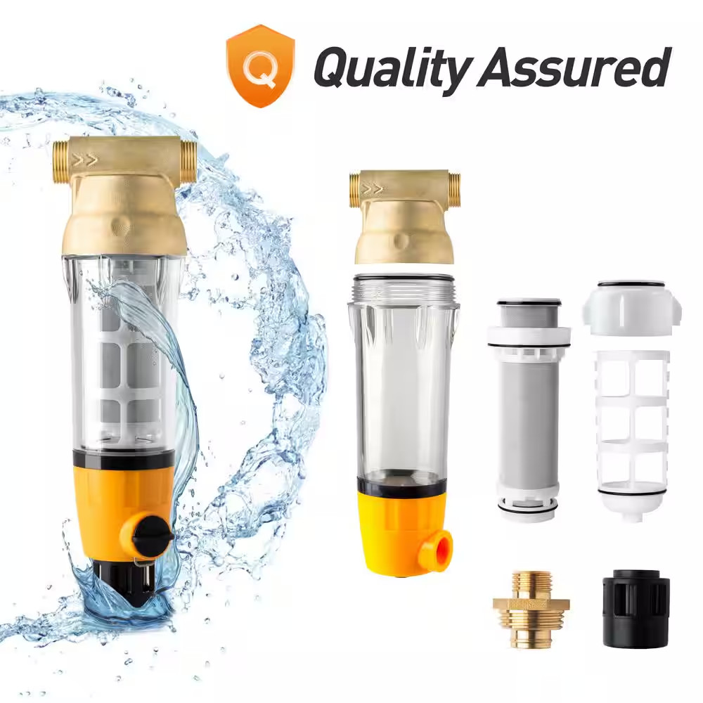 100-Micron Reusable Large Sediment Spin-Down Water Filter with Auto Flushing, 25