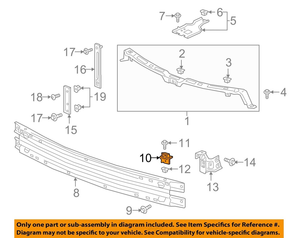 GM OEM Front Bumper Grille Grill-Lower Support Left 23324603