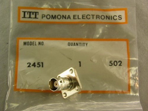 5 ITT Pomona 2451 BNC Female Panel Receptacles