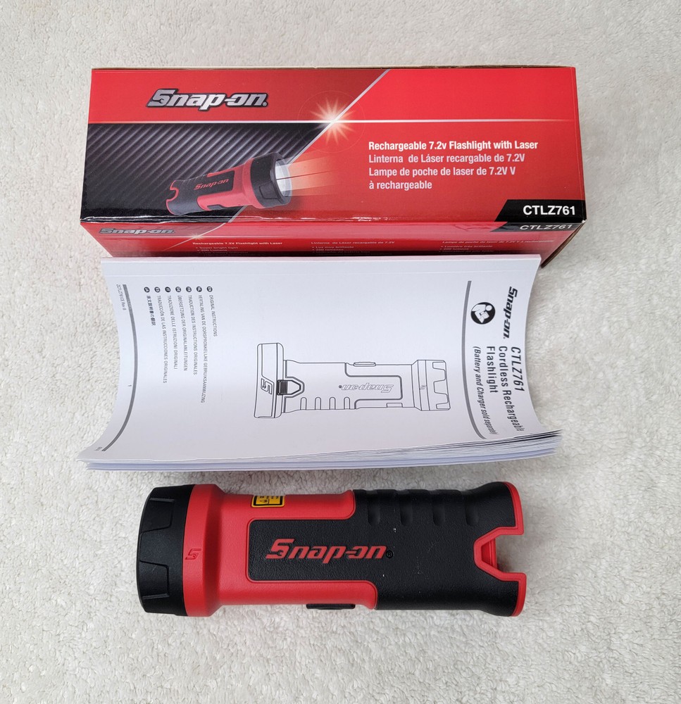 SNAP-ON TOOLS NEW 7.2V FLASHLIGHT 200 LUMEN CTLZ761 BARE TOOL NO BATTERY