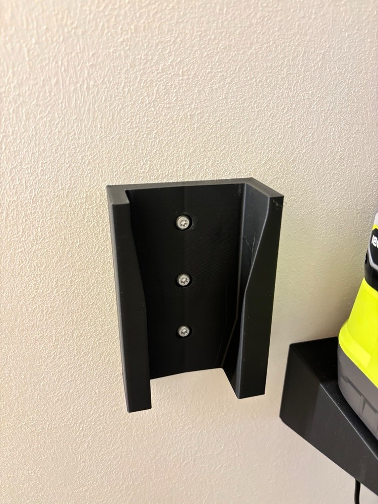 Wall Mount Dock for Ryobi ONE+ HP Brushless Vacuum, Black Plastic Holder