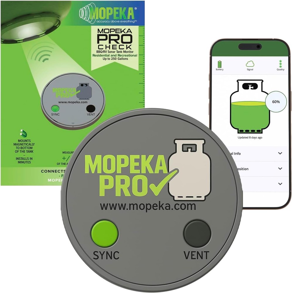 Pro Check Wireless Propane Gauge - Ultrasonic Level Indicator, App Remote Rea...