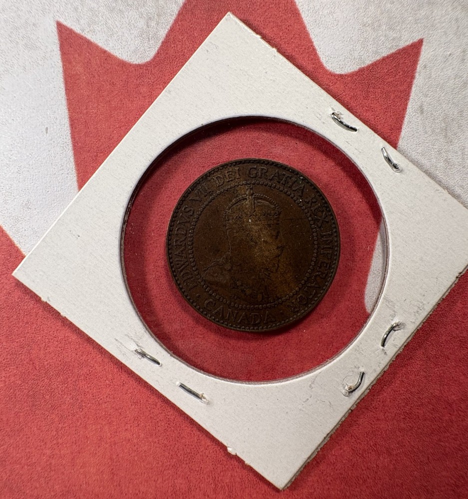 Canada Large Cent Group BETTER CONDITION 1906-1920, 9 Coins, Partial Set, Circ.